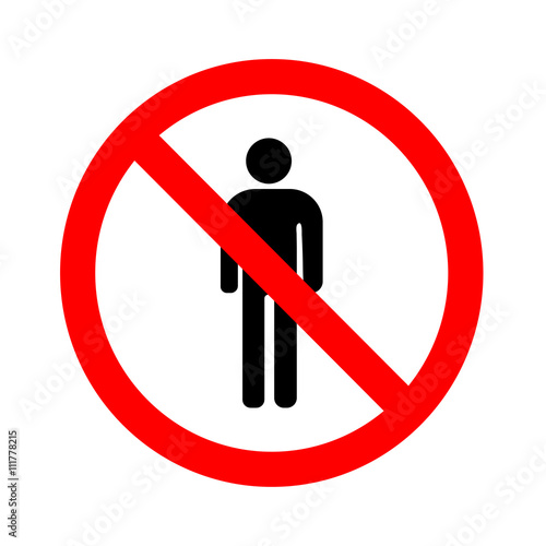 No people sign. No people sign art. No people sign web.