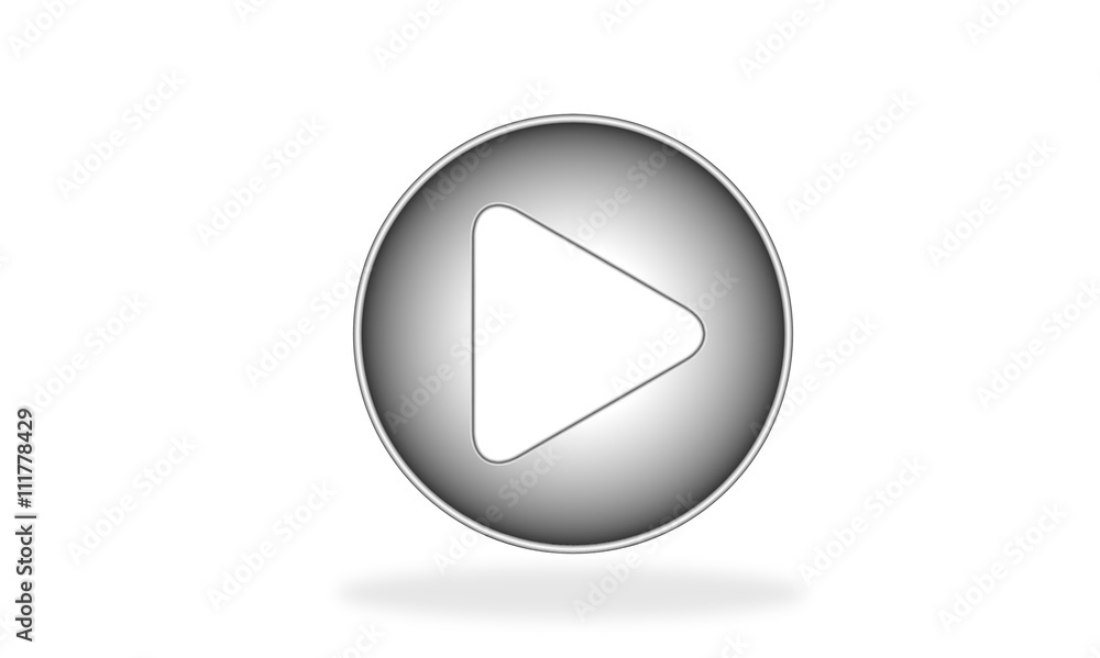 Button with icon isolated play Button with icon isolated play