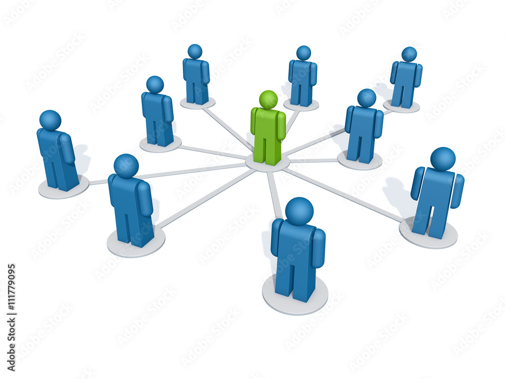 Netzwerk, Vernetzung, Social Media, Geschäftspartner / 3D Illustration Netzwerk, Vernetzung, Social Media, Geschäftspartner / 3D Illustration