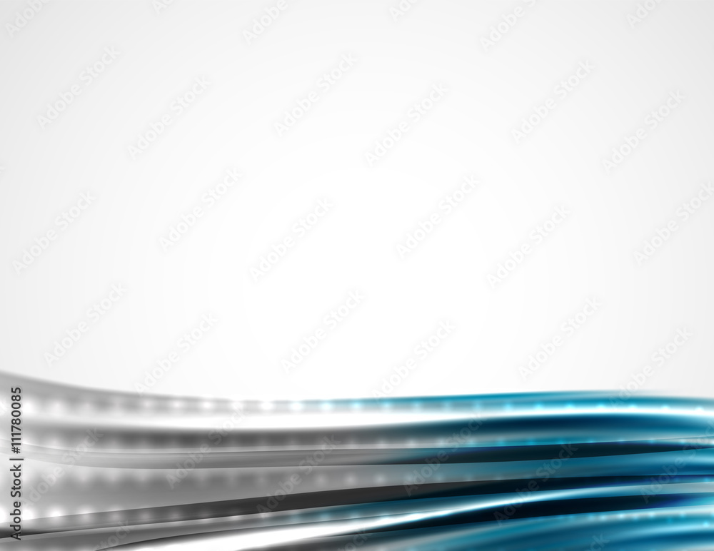 Shiny metallic wave curtain. Abstract background Shiny metallic wave curtain. Abstract background