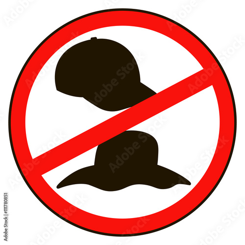 No cap sign warning signs. Prohibited public information icon. Not allowed cap symbol.