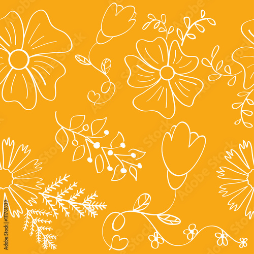 Colorful floral seamless pattern. Background