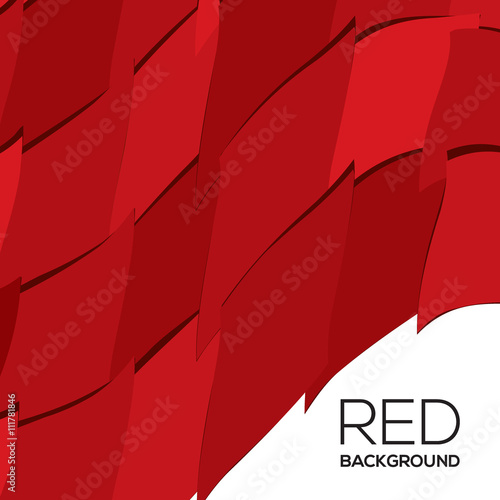 Red Graphic Background Vector Illustration.
