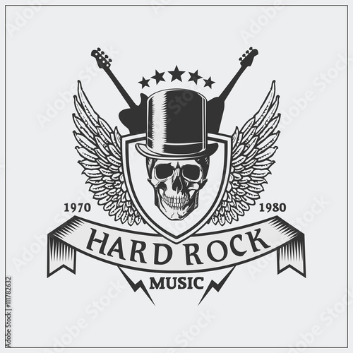 Label on hard rock with a Jolly Roger