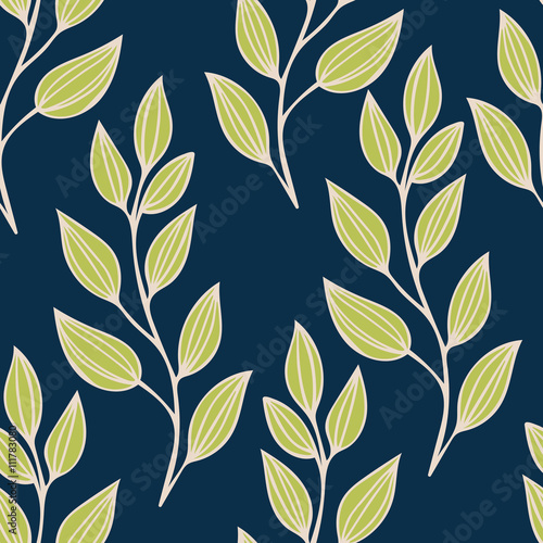 Seamless pattern with leaves. Floral seamless pattern. Leaf patt
