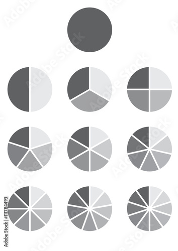 Greyscale circle graph