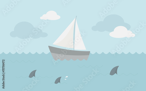 sailboat in the ocean