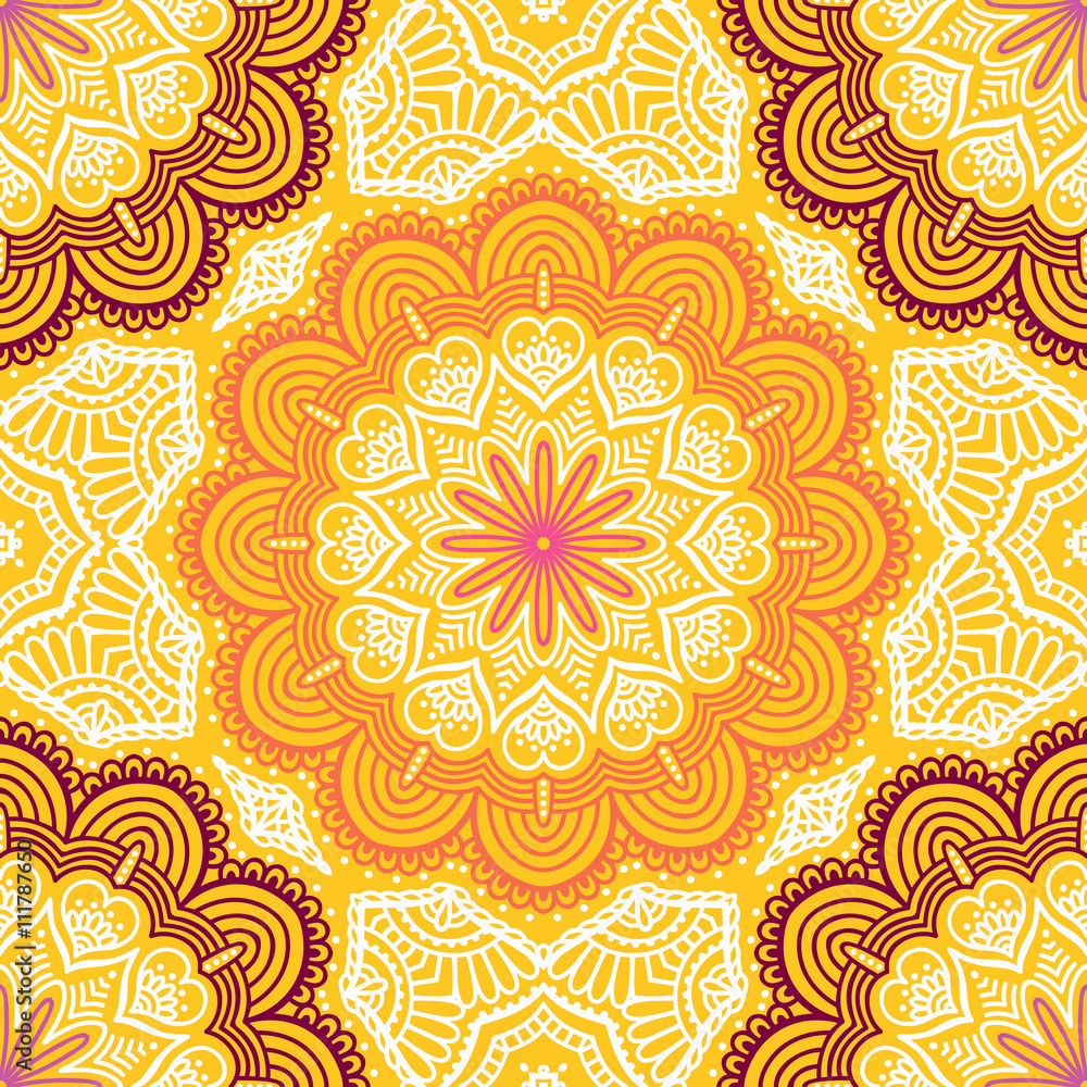 Ethnic floral seamless pattern Ethnic floral seamless pattern