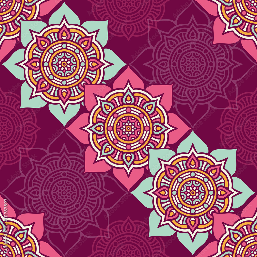 Ethnic floral seamless pattern Ethnic floral seamless pattern