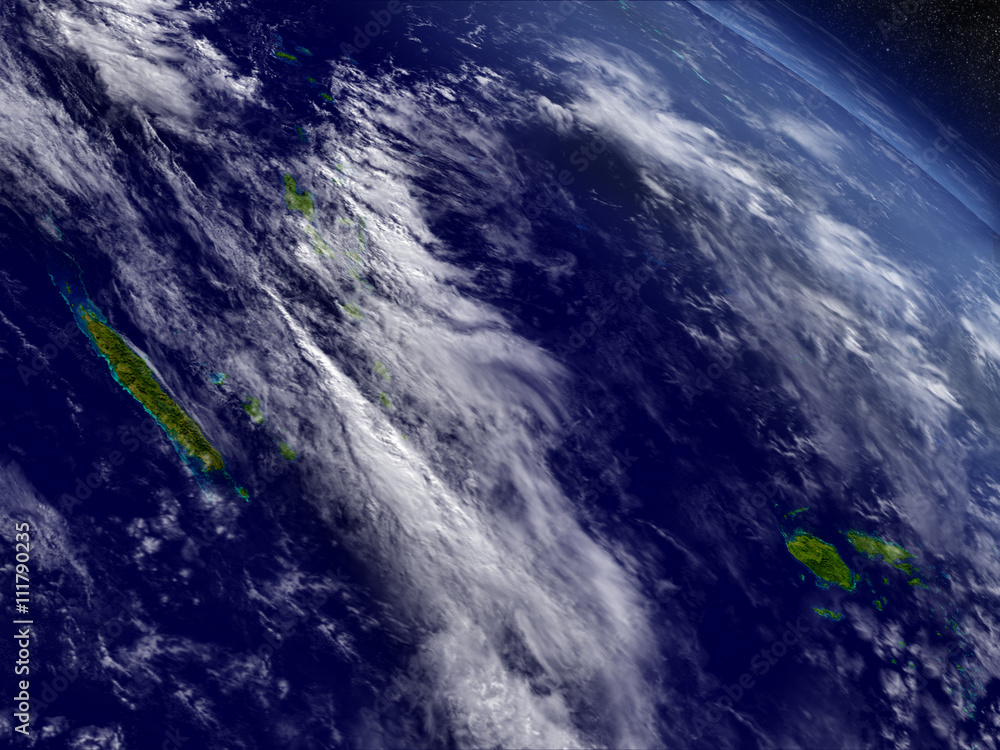New Caledonia, Fiji and Vanuatu from space New Caledonia, Fiji and Vanuatu from space