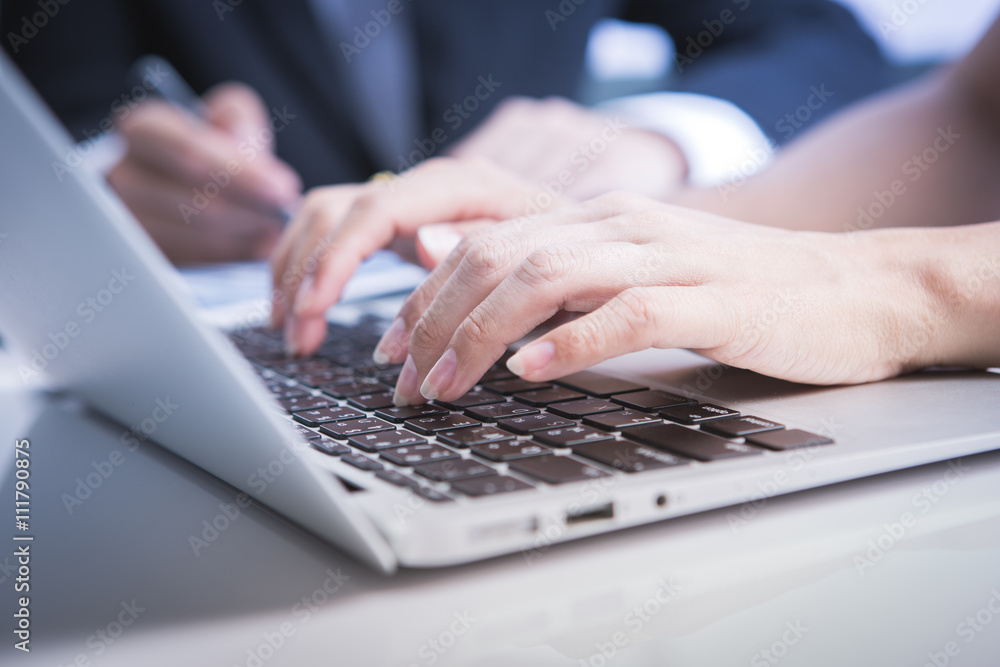 Business adviser analyzing financial figures denoting the progre Business adviser analyzing financial figures denoting the progre