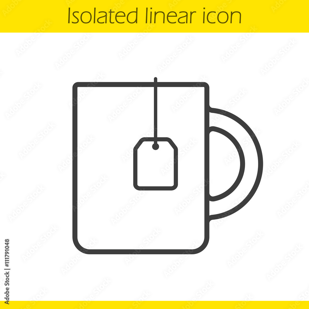 Teacup linear icon Teacup linear icon