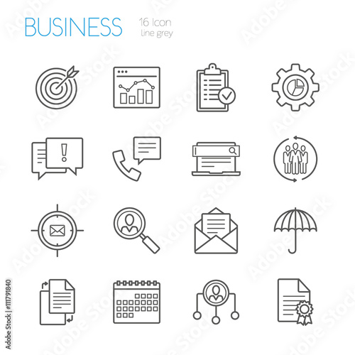 bussines line icons