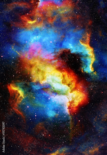 Nebula  Cosmic space and stars  blue cosmic abstract background. Elements of this image furnished by NASA.