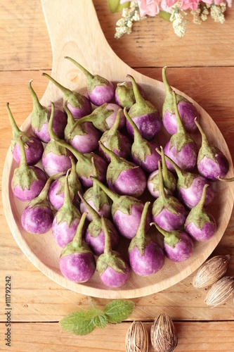 fresh purple eggplant for healthy and delicious.