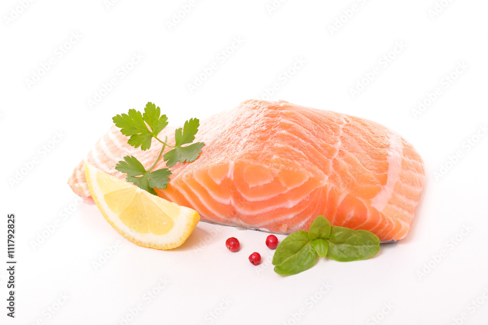 raw salmon fillet isolated raw salmon fillet isolated