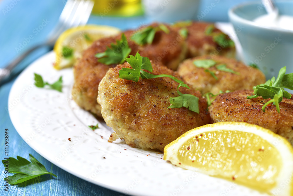 Fish croquettes.