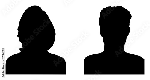 Silhouette von Mann und Frau photo