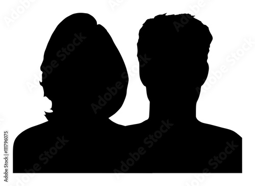 Partner Silhouette, Frau Mann