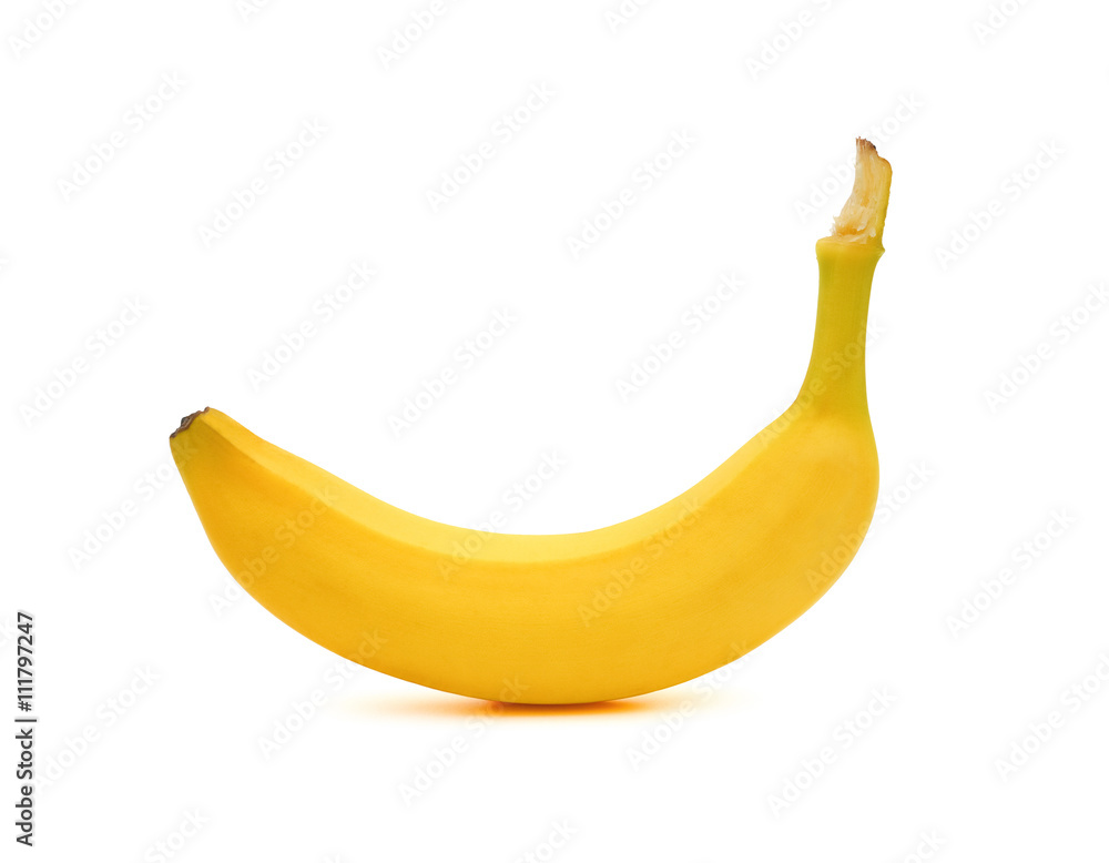 side view ripe banana isolated on white with clipping path side view ripe banana isolated on white with clipping path
