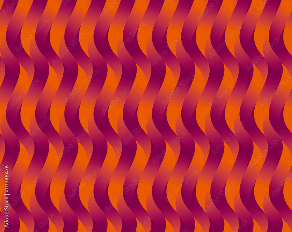 red wave geometry seamless pattern