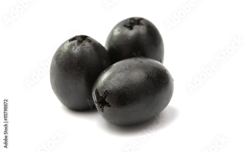 Black olives isolated