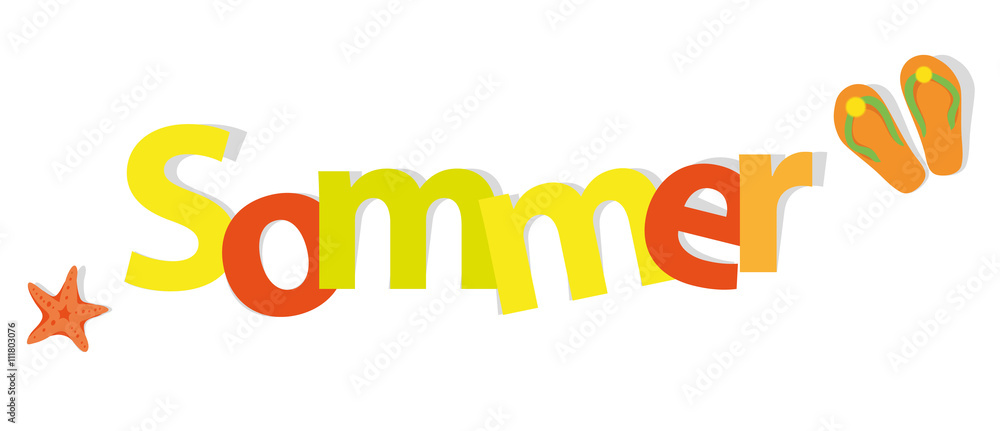 Sommer - Lettern Buchstaben Schriftzug - Vektor Stock Vector | Adobe Stock