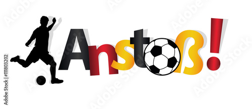 Anstoß Schriftzug Deutschland FansVektor