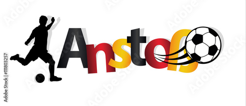 Anstoß Anpfiff Buchstaben Lettern Vektor