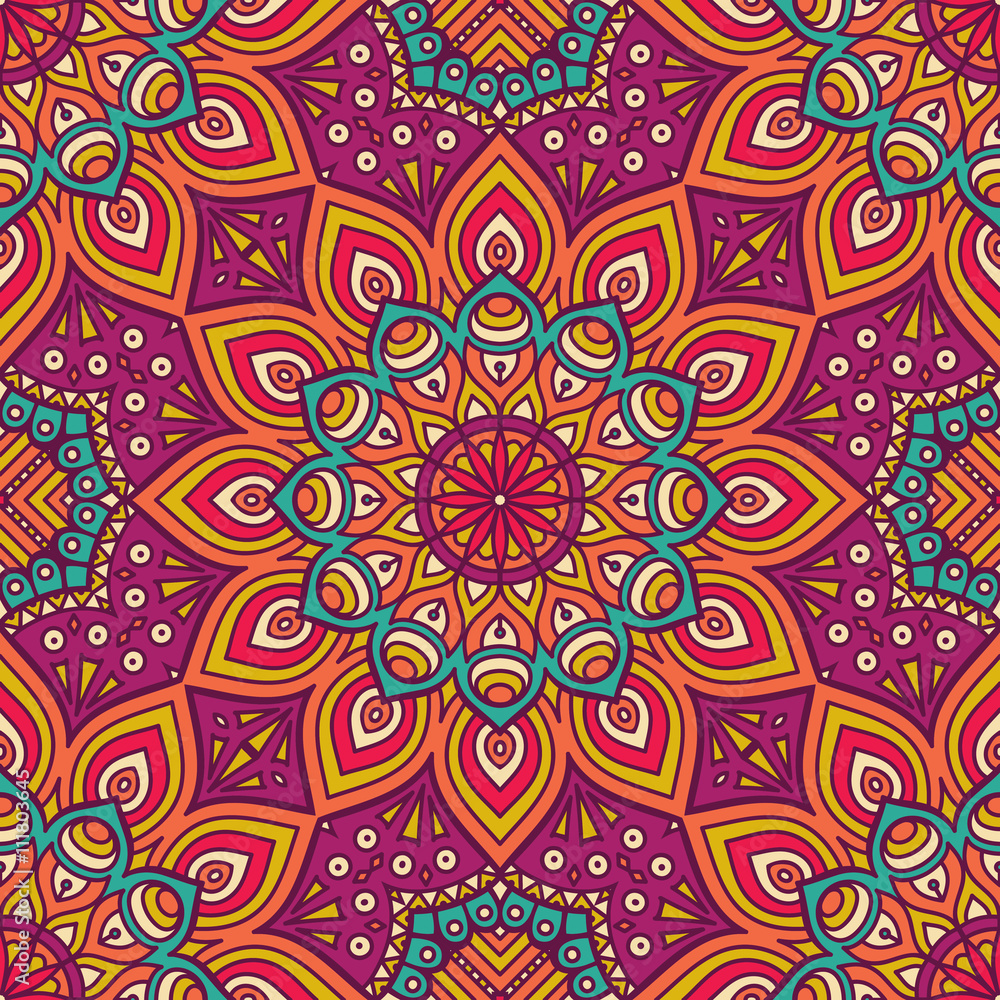 Ethnic floral seamless pattern Ethnic floral seamless pattern