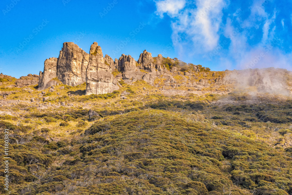 Crestones peak at Chirripo National Park in Costa Rica