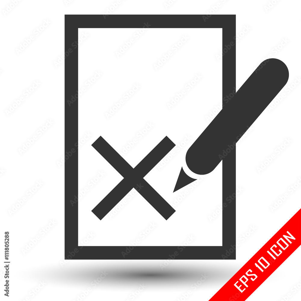 Blacklist sign icon. User not allowed symbol. Flat list with shadow. Vector illustration. Blacklist sign icon. User not allowed symbol. Flat list with shadow. Vector illustration.
