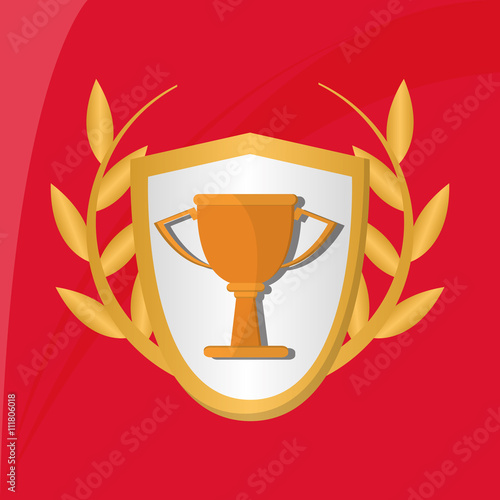 Champion design. winner icon. Colorful illustration