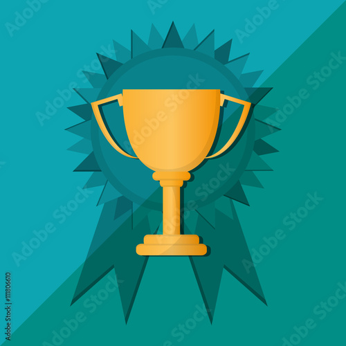 Champion design. winner icon. Colorful illustration