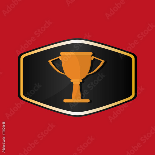 Champion design. winner icon. Colorful illustration
