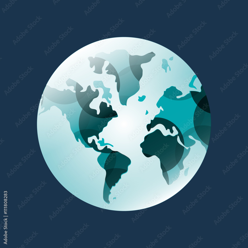 Fototapeta premium Planet design. World icon. Flat illustration