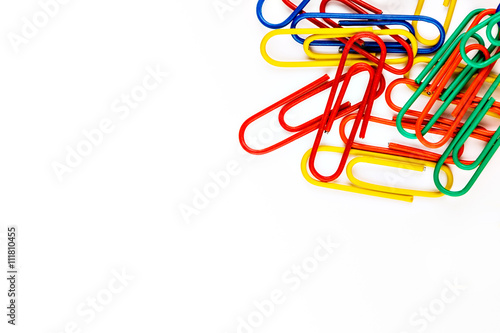 Colorful paper clips.