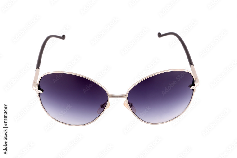 sun glasses blue isolated over the white background sun glasses blue isolated over the white background