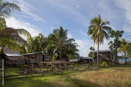 Fotografie Local village on the Solomon Islands