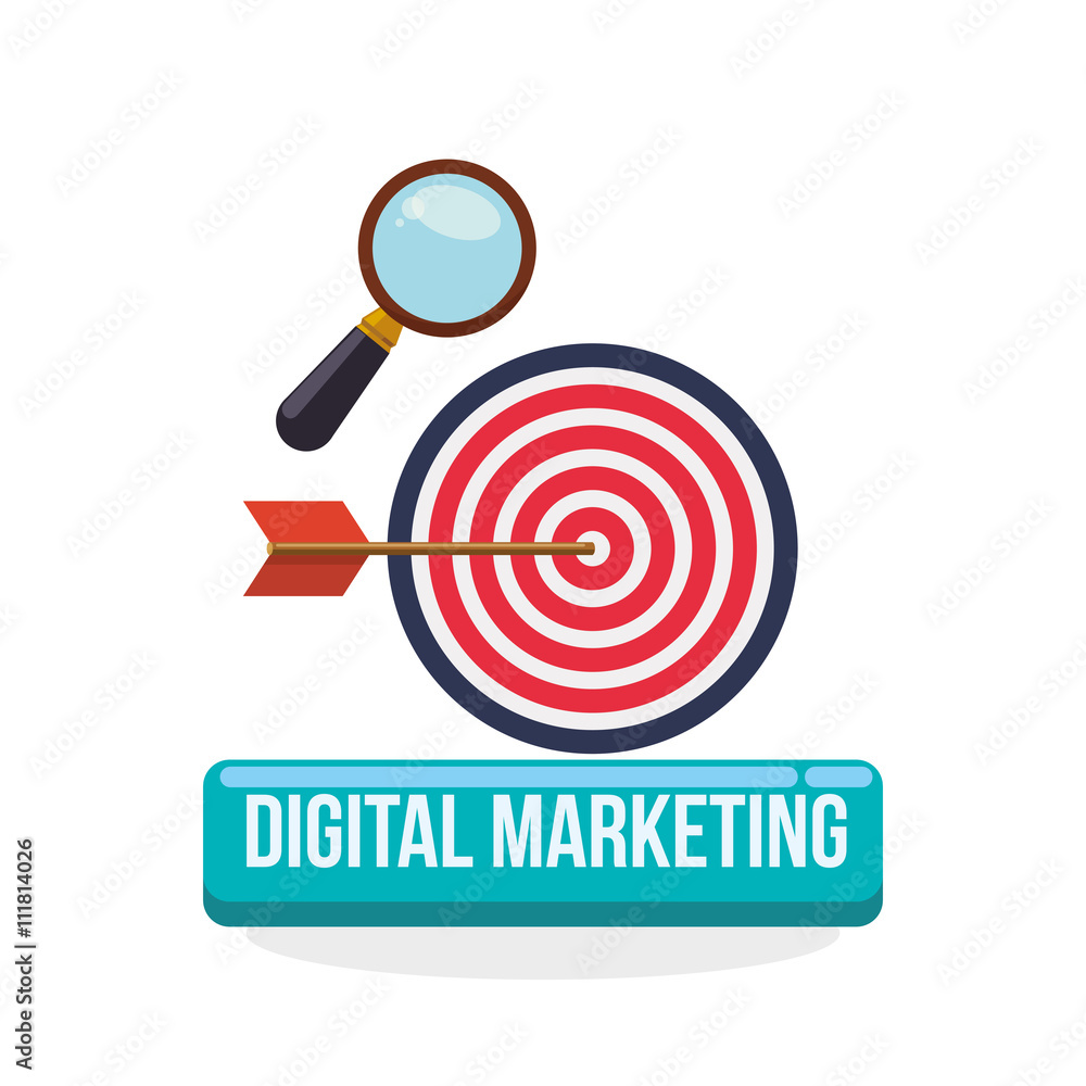 Digital Marketing design. Ecommerce icon. Isolated illustration Digital Marketing design. Ecommerce icon. Isolated illustration