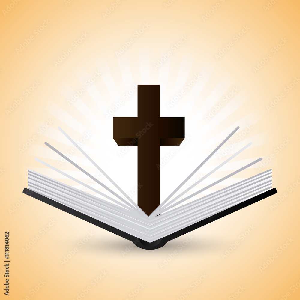 Bible design. Book icon. Flat illustration Bible design. Book icon. Flat illustration