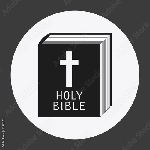Bible design. Book icon. Flat illustration