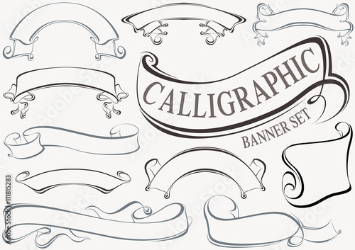 Calligraphic Banner Set - D...