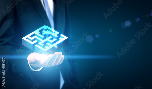 Fotografija Businessman holding maze