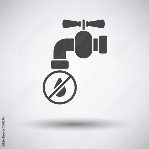 Water faucet with dropping water icon