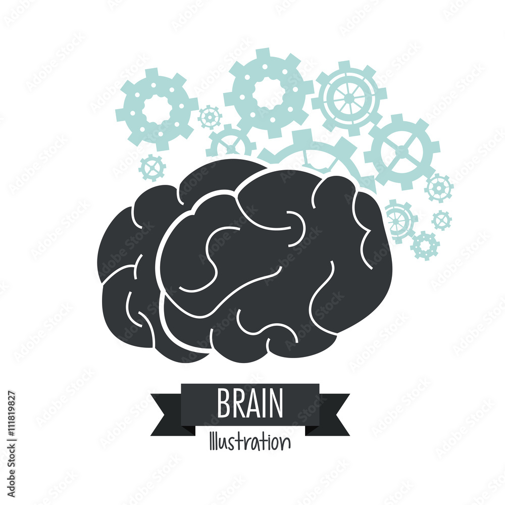 Brain design. Mind concept. White background , editable vector Brain design. Mind concept. White background , editable vector