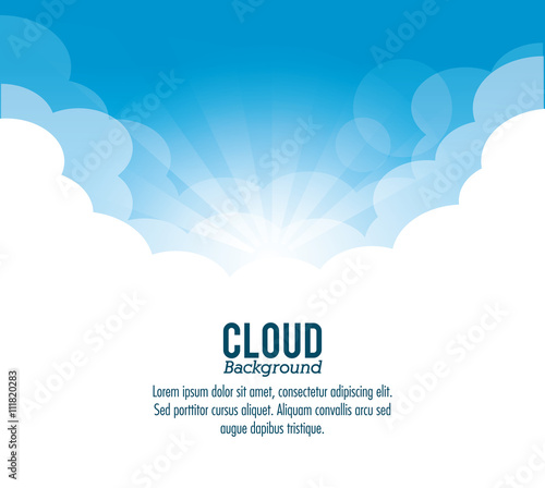 Cloud design. Wheater icon. Colorful illustration