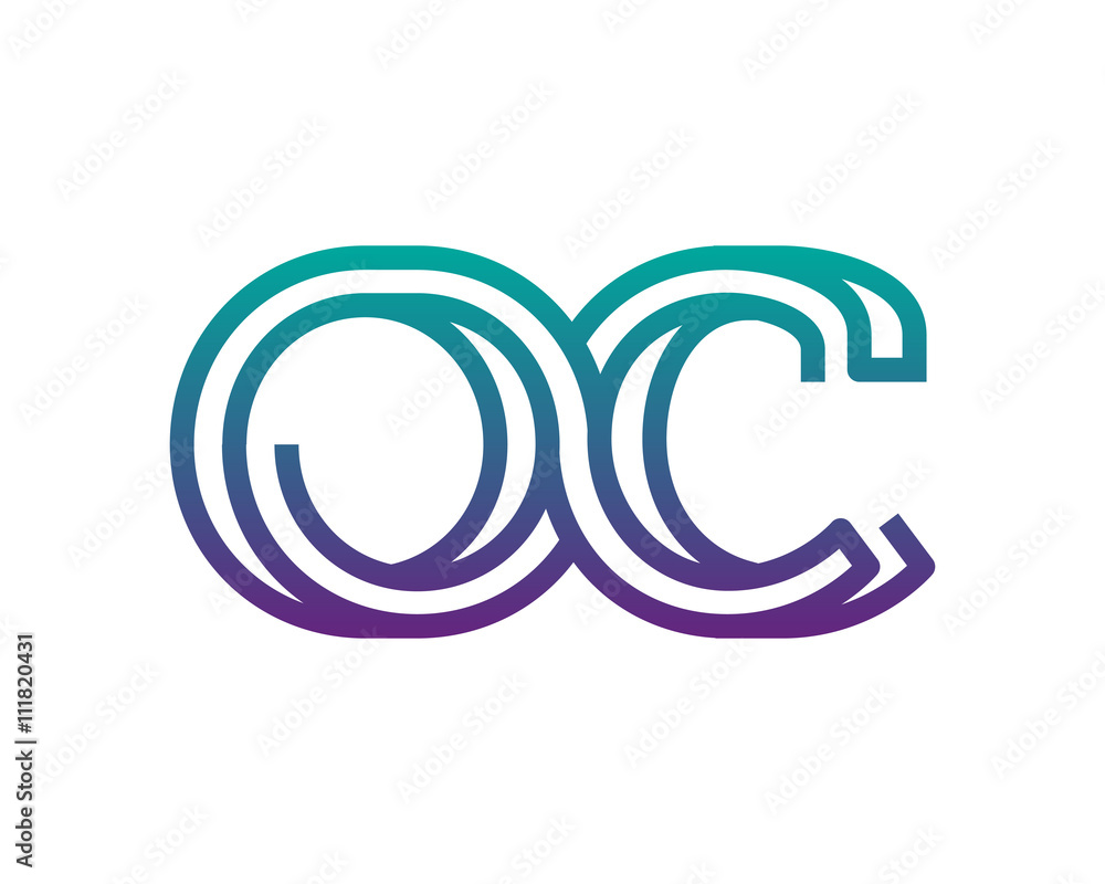 OC lines letter logo OC lines letter logo