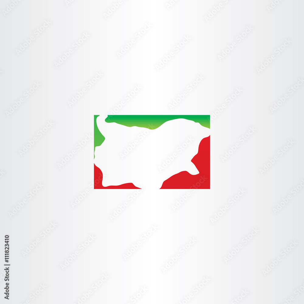 bulgaria map logo vector icon