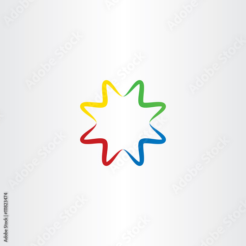 colorful gradient star vector icon logo symbol element